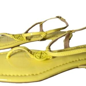 NEW Size 7.5M Womens Antonio Melani Ankle Strap Flats Sandals Lime